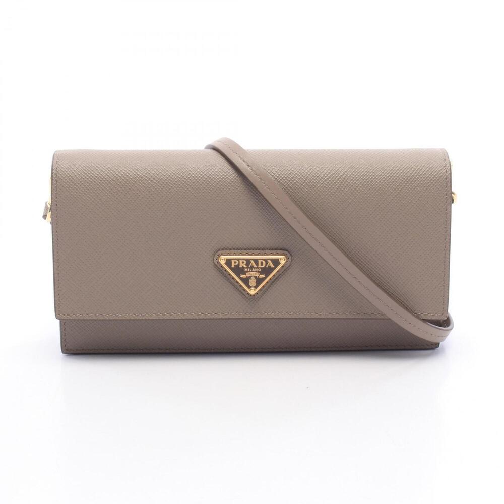 Prada PRADA SAFFIANO Triangle Logo Shoulder Bag Handbag Saffiano Leather Wome...